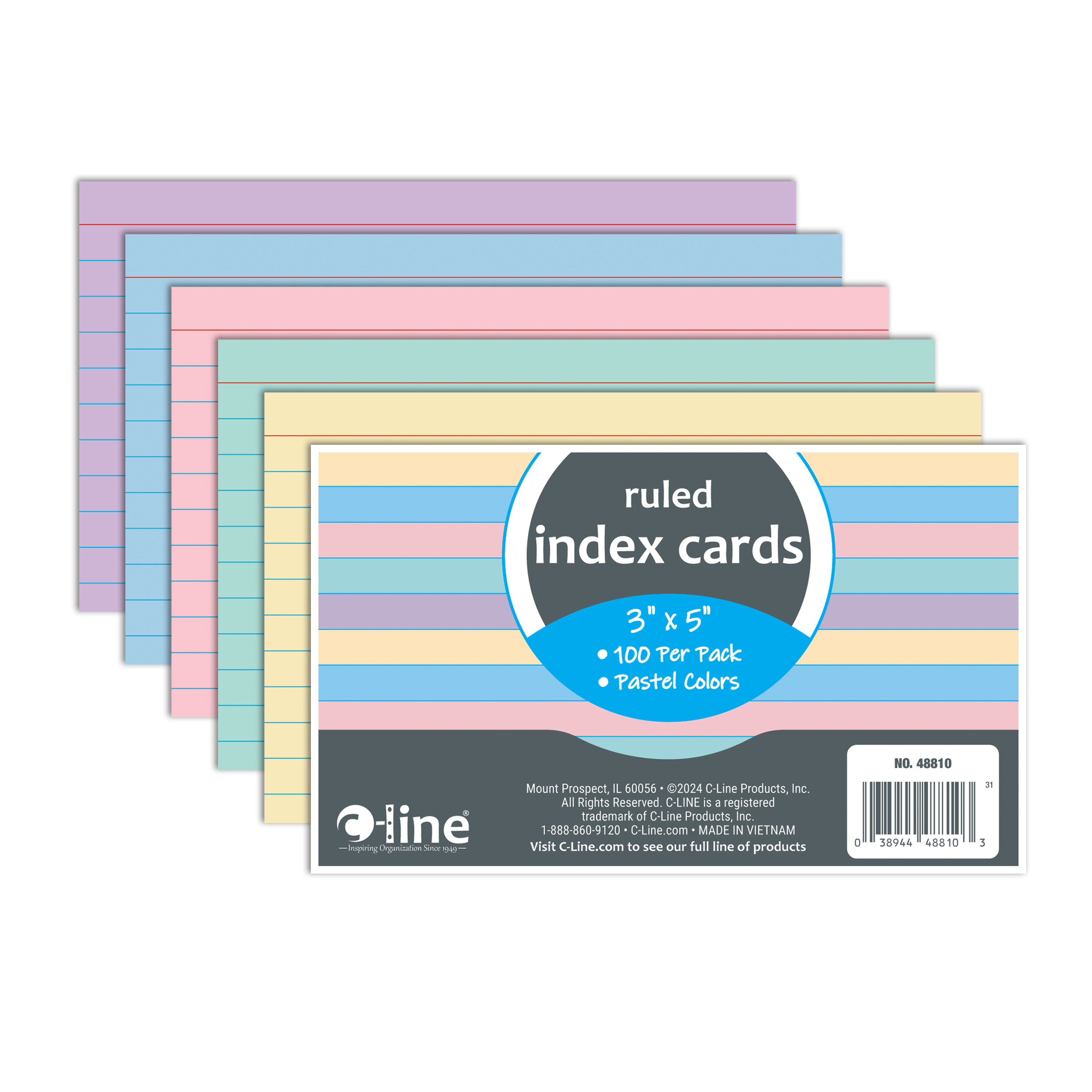 C-Line’s Assorted Color Index Cards